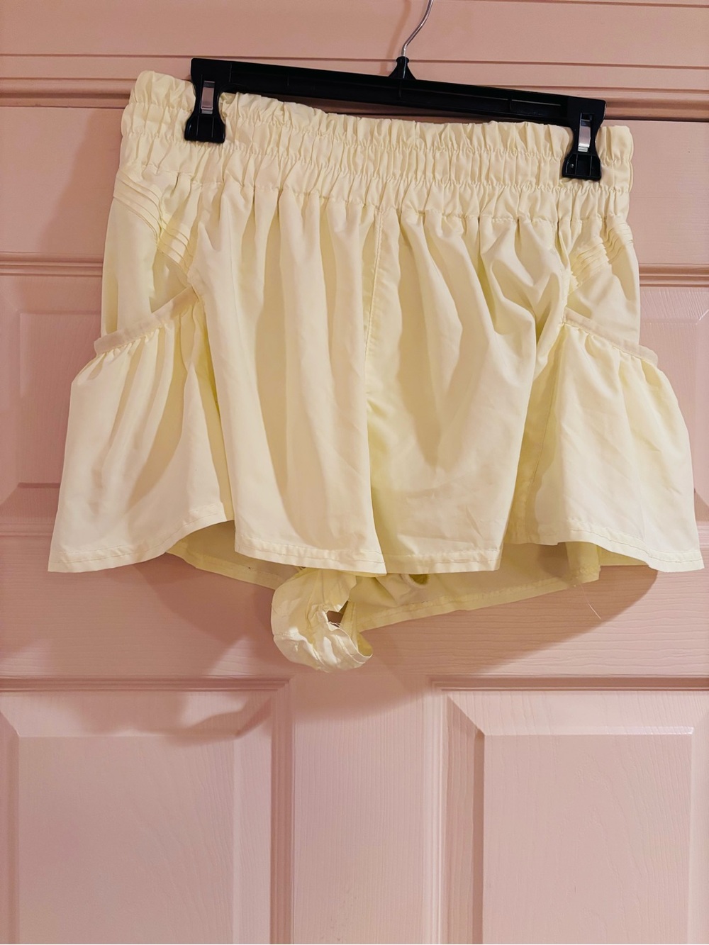 FP Movement by Free People Pale Yellow Ruffle Skort Shorts
